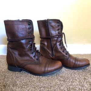 Steve Madden Troopa Combat Boot Brown Size 8.5
